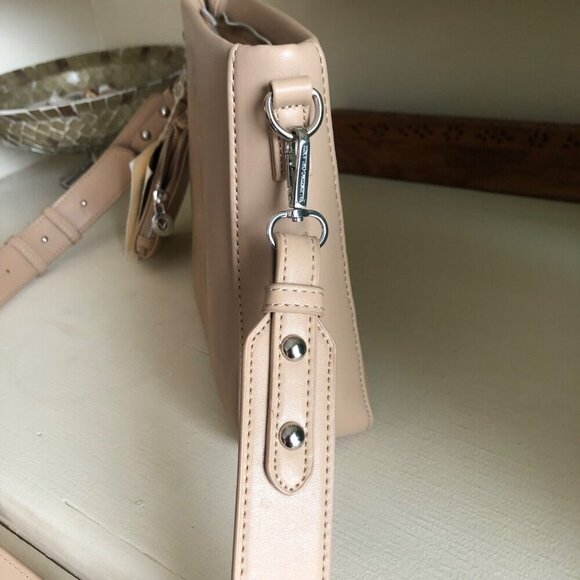 NEW VALENTINO Orlandi Vegan Leather Shoulder Crossbody Bag with Wallet Taupe - Picture 7 of 13